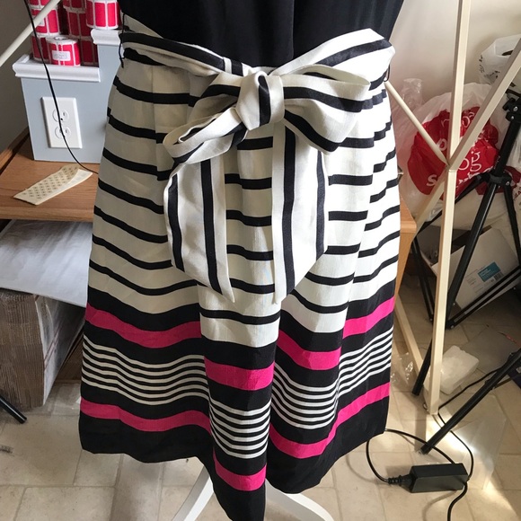 Christopher & Banks Lined Striped Sleeveless Fit and Flare Dress NWT - Picture 5 of 7